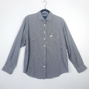 Faconnable Dress Shirt Size Large Black/White